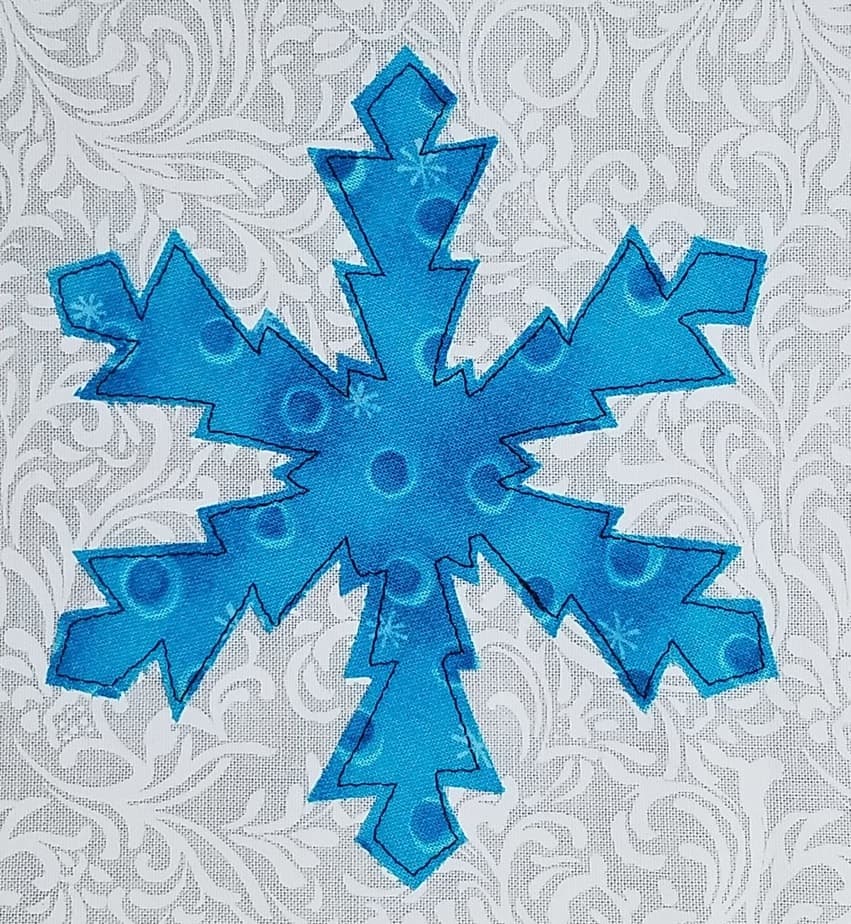 Snowflake Christmastime Applique Block B Gina Reddin Designs